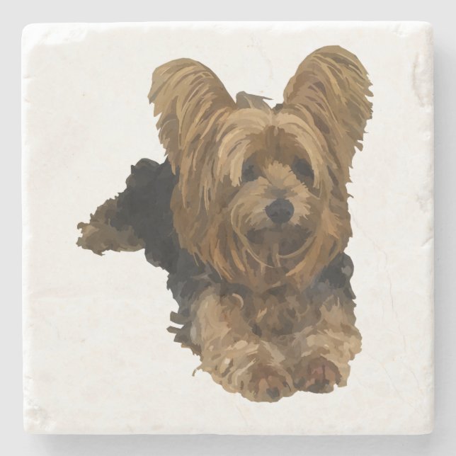 Posavasos De Piedra Yorkshire Terrier Marble Coaster (Anverso)