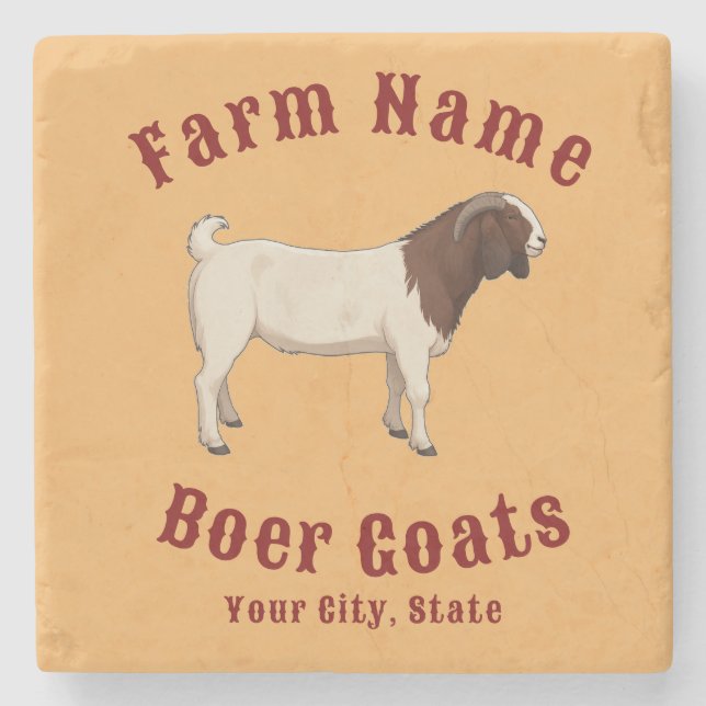 Posavasos De Piedra Your Farm Boer Goats (Anverso)