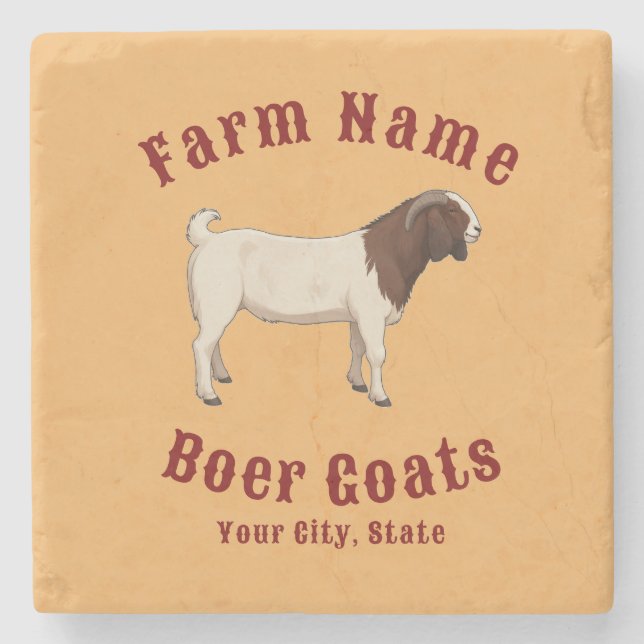Posavasos De Piedra Your Farm Boer Goats (Anverso)
