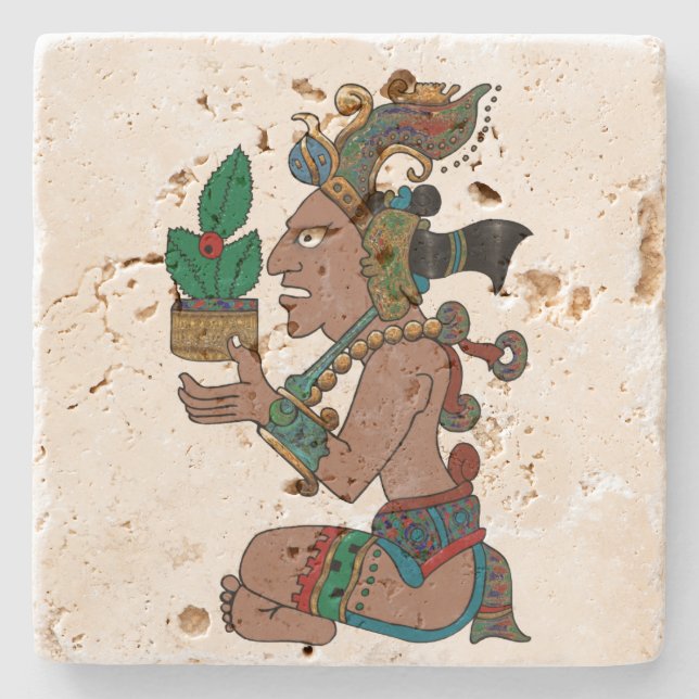 Posavasos De Piedra Yucatán Psicodélico Mexicano Visiones (Anverso)