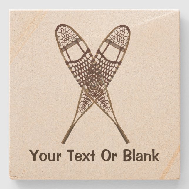 Posavasos De Piedra Zapatos de nieve (Anverso)