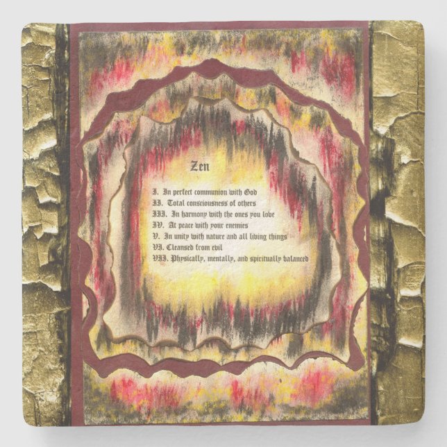 Posavasos De Piedra Zen (Anverso)