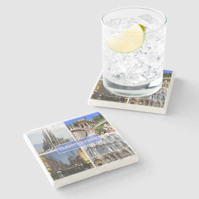 Posavasos De Piedra zES010 BARCELONA, España, Europa, (Lateral)