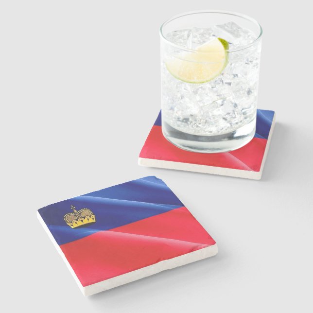 Posavasos De Piedra zLI002 LIECHTENSTEIN wafig FLAG - Fridge Magnet K (Lateral)