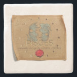 Posavasos De Piedra Zodiac - Pisces - Coaster<br><div class="desc">Celebrate the spirit of Pisces with this beautifully designed limestone coaster featuring original created art inspired by the stars and symbolism of the zodiac. Crafted on natural limestone with a cork backing, this coaster combines everyday function with celestial style. The distinctive zodiac design highlights the personality and energy of the...</div>