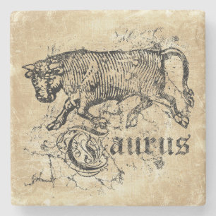 Posavasos De Piedra Zodiac Tauro vintage