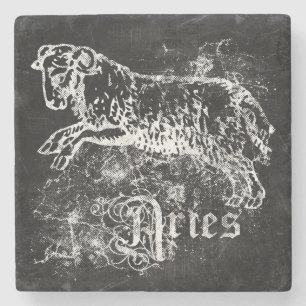 Posavasos De Piedra Zodiaco Aries Vintage