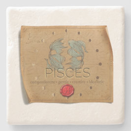 Posavasos De Piedra Zodiaco - Piscis - Montaña Rusa