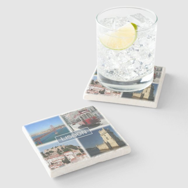 Posavasos De Piedra zPT007 LISBOA, Portugal, Europa, (Lateral)