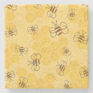 Posavasos De Piedra Zumbido de abeja Abejas miel Lindas 