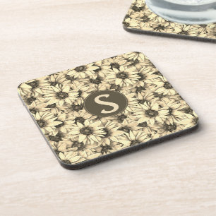 Posavasos de plástico con tono sepia y encanto vin