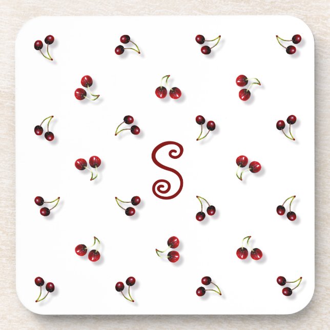 Posavasos de plástico de cerezas (Frente)