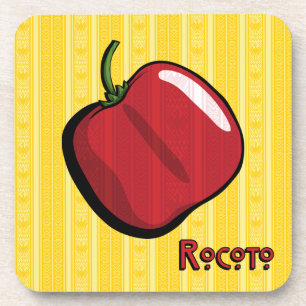 Posavasos de plástico de pimiento rocoto