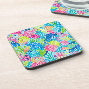 Posavasos de plástico duro con gráfico elegante