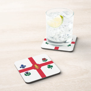 Posavasos de plástico duro con la bandera de Montr