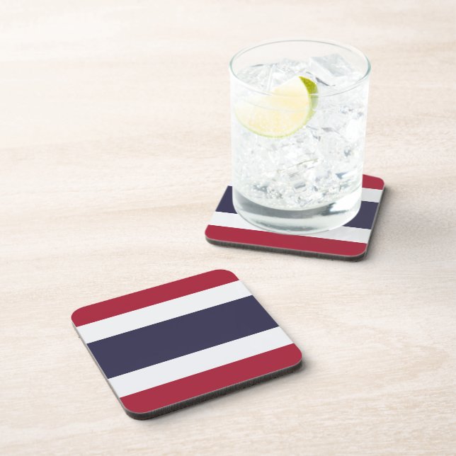 Posavasos de plástico duro con la bandera de Taila (Lado Derecho)