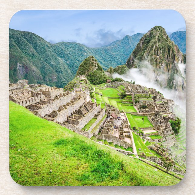 Posavasos de plástico duro con respaldo de corcho  (Frente)