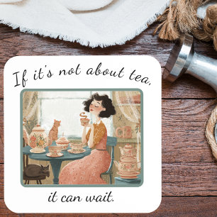 Posavasos de plástico duro de estilo retro