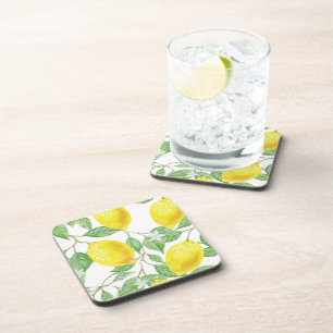 Posavasos de plástico duro de limonero vintage / J