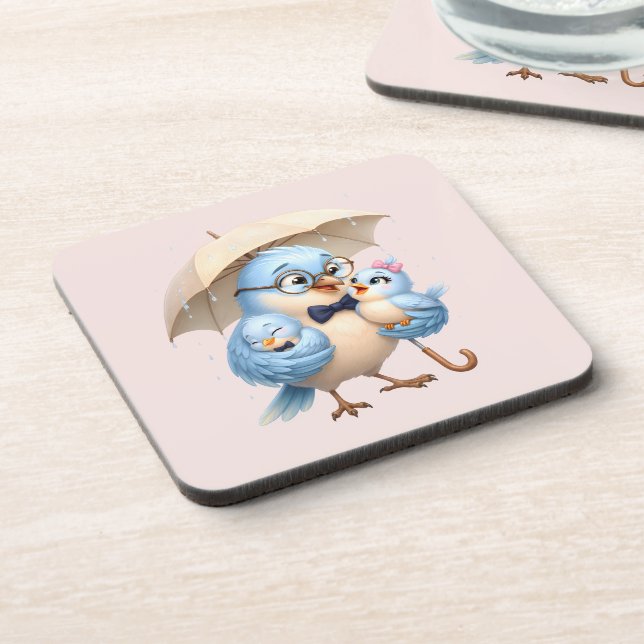 Posavasos de plástico duro de padre pájaro (Lado Izquierdo)