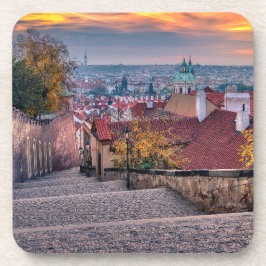 Posavasos de plástico duro de Praga por la mañana
