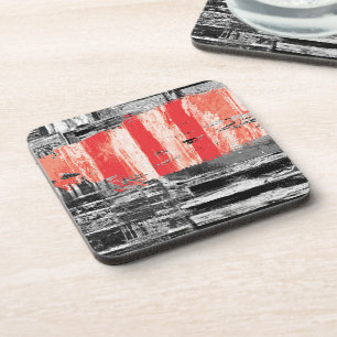 Posavasos de plástico duro – Diseño abstracto de p