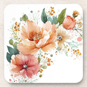 Posavasos de plástico duro floral