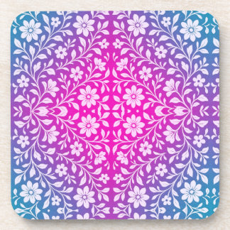 Posavasos de plástico duro floral boho