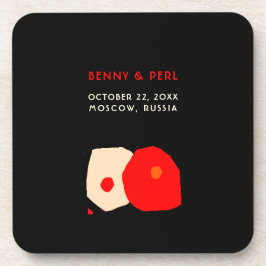 Posavasos de plástico duro LOVE natural