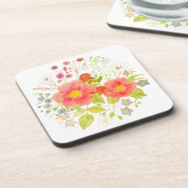 Posavasos de plástico floral