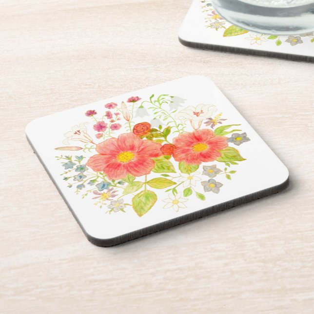 Posavasos de plástico floral (Lado Izquierdo)