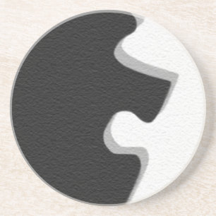 Posavasos de puzzle negro