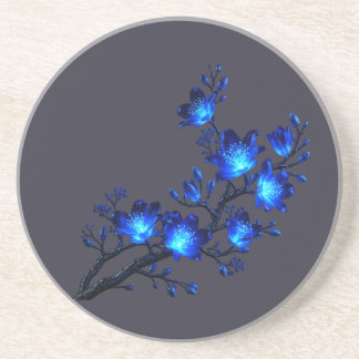 Posavasos de Rama Floral Brillante Azul