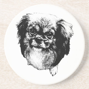Posavasos de Spaniel Tibetano - Arte de Perro Mono