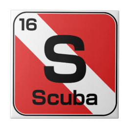 Posavasos de Tabla Periódica de Bandera de Buceo