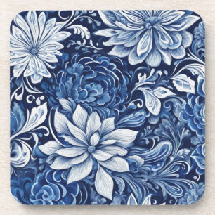 posavasos de tapiz de pétalo índigo