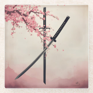 Posavasos De Vidrio 「刀と散華（Katana to Sange）」