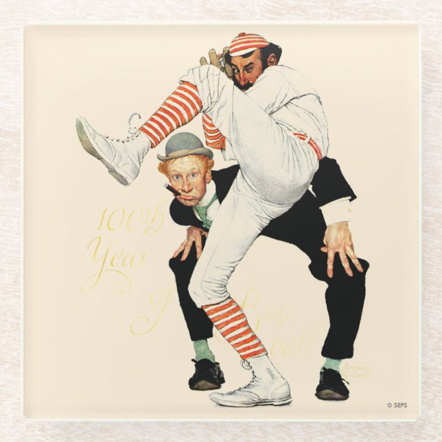 Posavasos De Vidrio 100° Aniversario del Béisbol (Anverso)