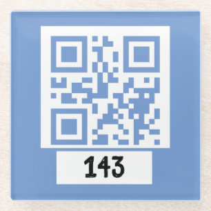 Posavasos De Vidrio 143 mensaje secreto de código QR, descodificarlo,