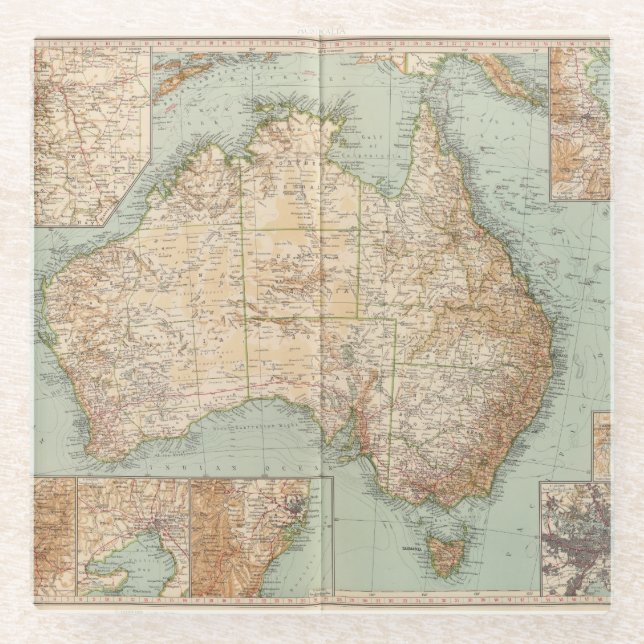 Posavasos De Vidrio 16667 Australia (Anverso)