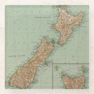 Posavasos De Vidrio 169 Nueva Zelanda, Hawaii, Tasmania