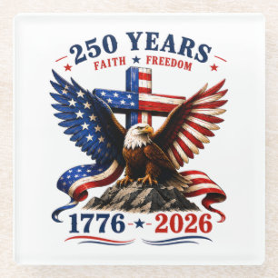 Posavasos De Vidrio 250 años de fe y libertad
