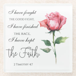 Posavasos De Vidrio 2 Timothy 4:7 - He luchado bien