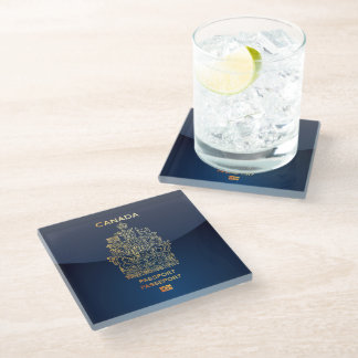Posavasos De Vidrio [400] Cobertura de pasaporte canadiense