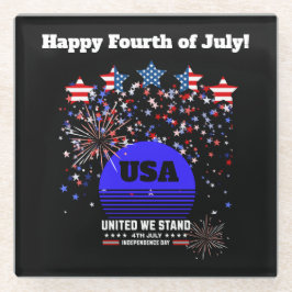 Posavasos De Vidrio 4 de julio, Día de la Independencia