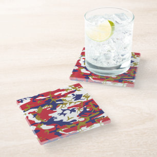 Posavasos De Vidrio 4 de julio, Día de la Independencia, Camuflaje Dor