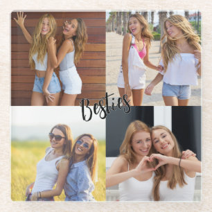 Posavasos De Vidrio 4 Mejores Amigas Foto Mejores Amigas