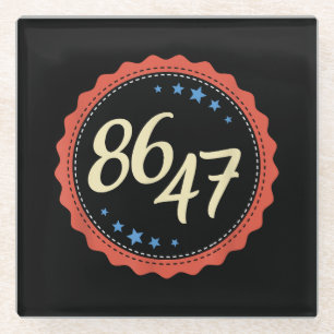 Posavasos De Vidrio 86 47 Anti Trump Gracioso