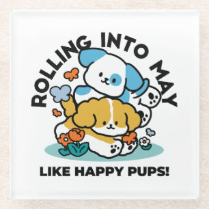 Posavasos De Vidrio A los que se les gusta la felicidad de los amigos 