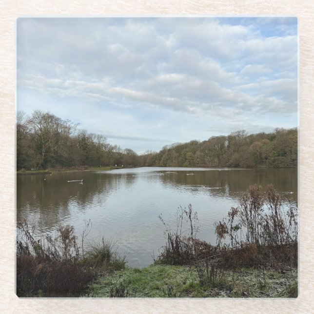 Posavasos De Vidrio A peacful lake.. (Anverso)